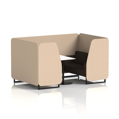 Brixworth Booth in Two Tone - 4 Seater with White Table