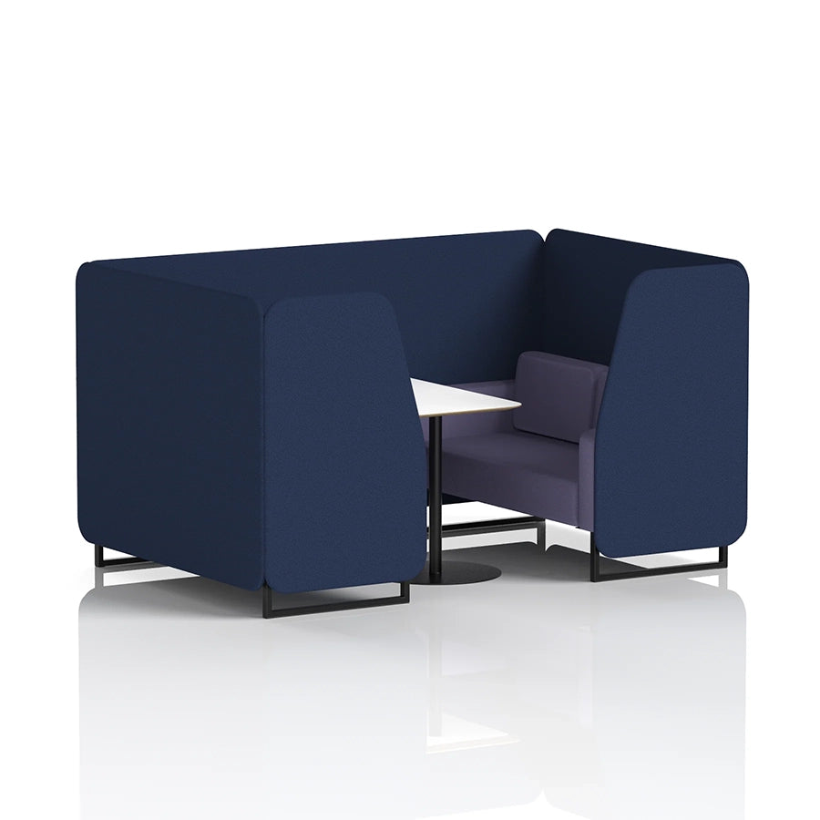 Brixworth Booth in Two Tone - 4 Seater with White Table
