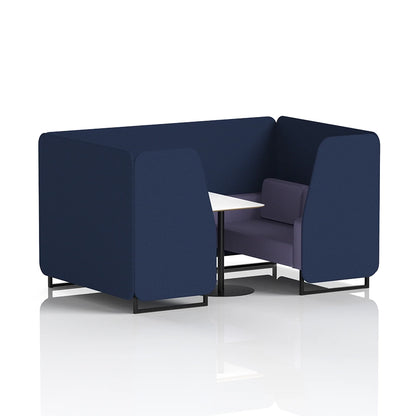 Brixworth Booth in Two Tone - 4 Seater with White Table