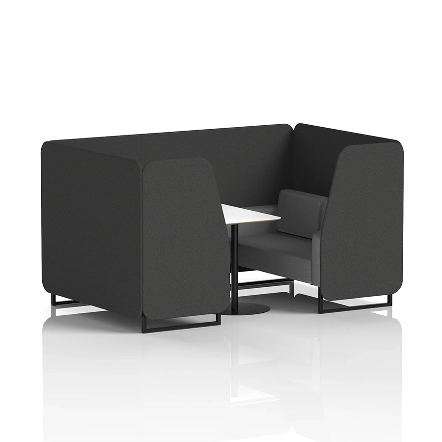 Brixworth Booth in Two Tone - 4 Seater with White Table