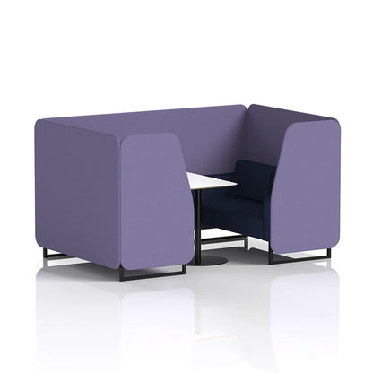 Brixworth Booth in Two Tone - 4 Seater with White Table