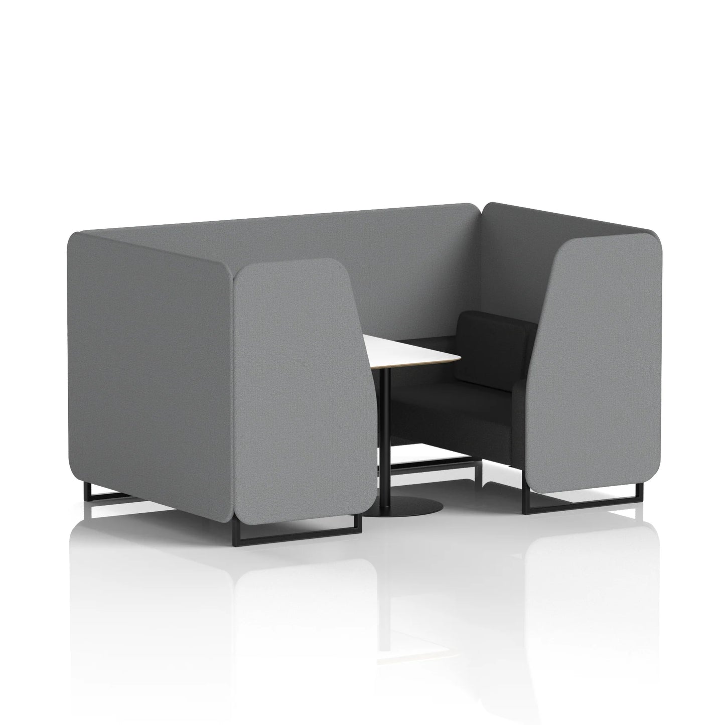 Brixworth Booth in Two Tone - 4 Seater with White Table