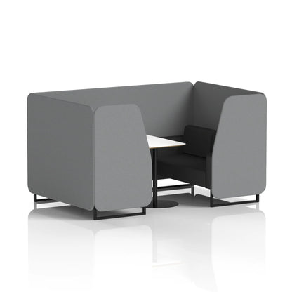 Brixworth Booth in Two Tone - 4 Seater with White Table