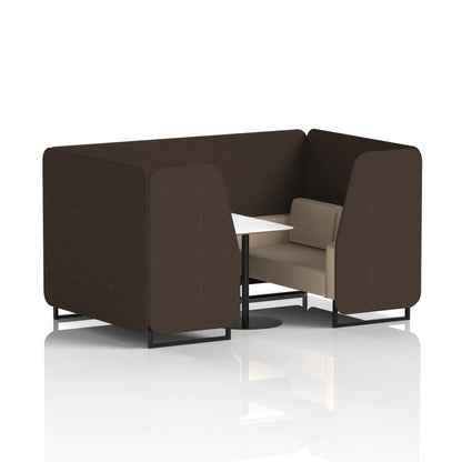 Brixworth Booth in Two Tone - 4 Seater with White Table