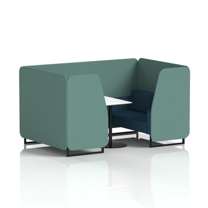 Brixworth Booth in Two Tone - 4 Seater with White Table