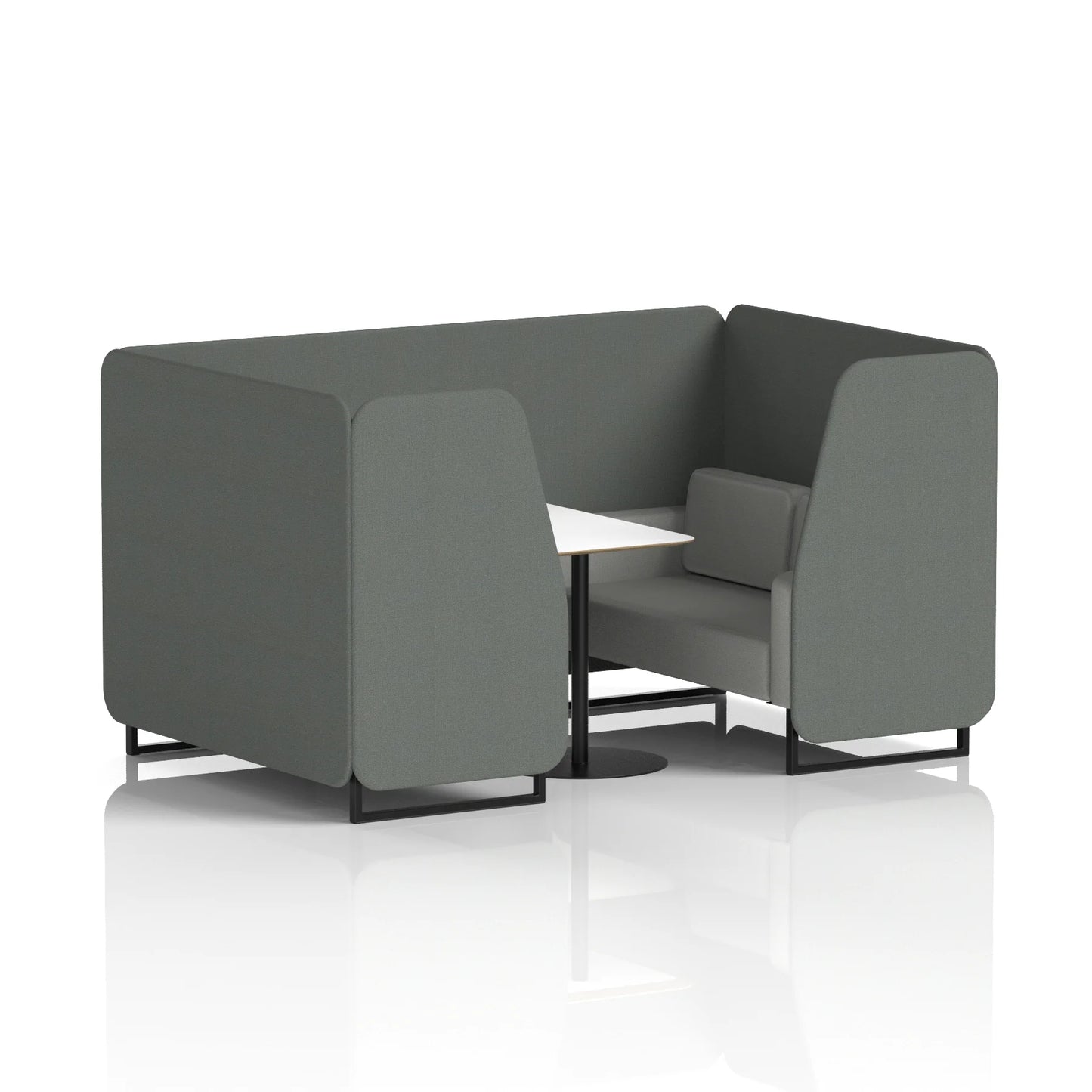 Brixworth Booth in Two Tone - 4 Seater with White Table