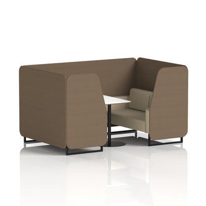 Brixworth Booth in Two Tone - 4 Seater with White Table