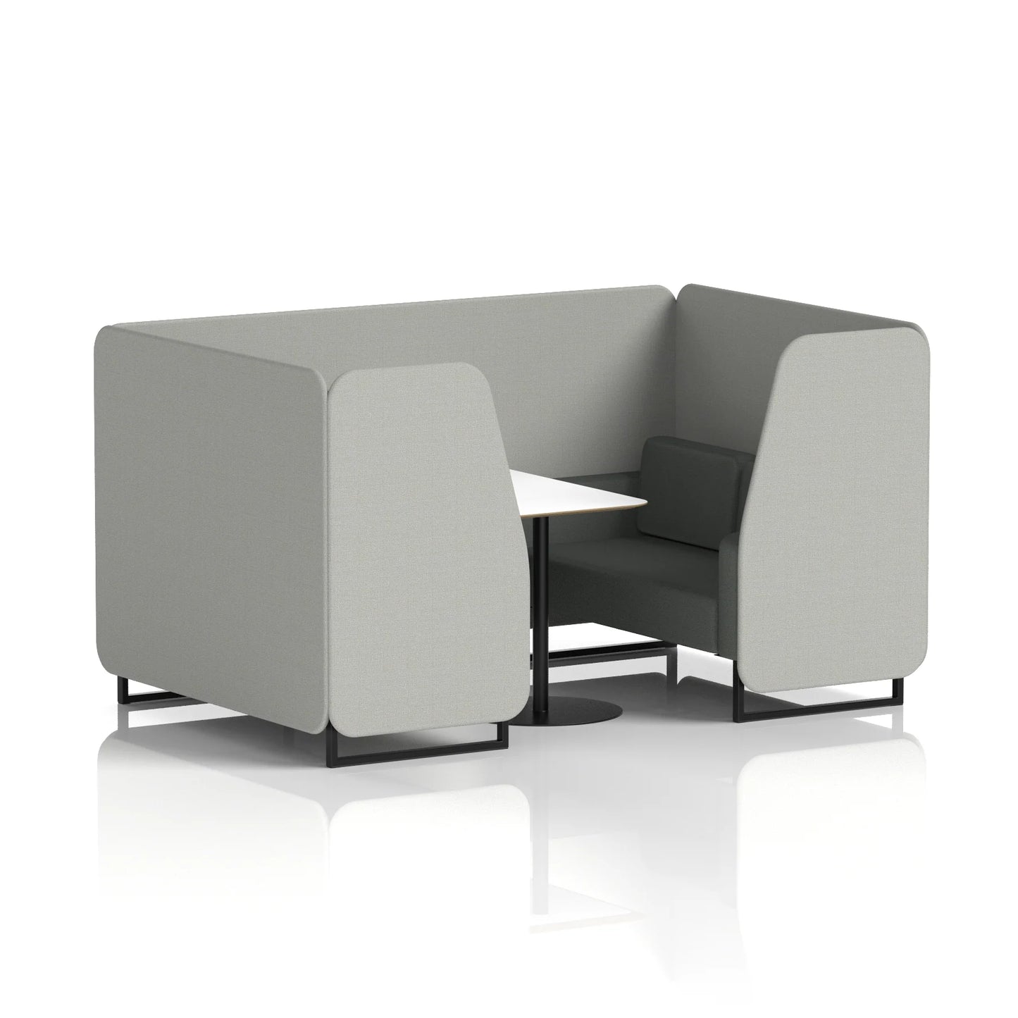 Brixworth Booth in Two Tone - 4 Seater with White Table