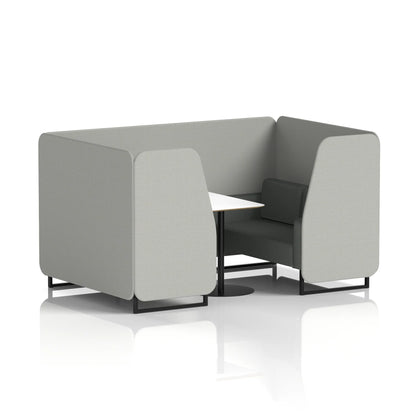 Brixworth Booth in Two Tone - 4 Seater with White Table