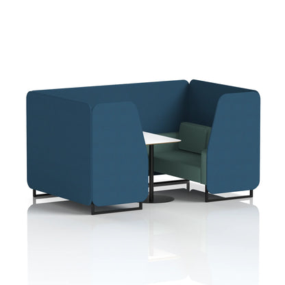 Brixworth Booth in Two Tone - 4 Seater with White Table