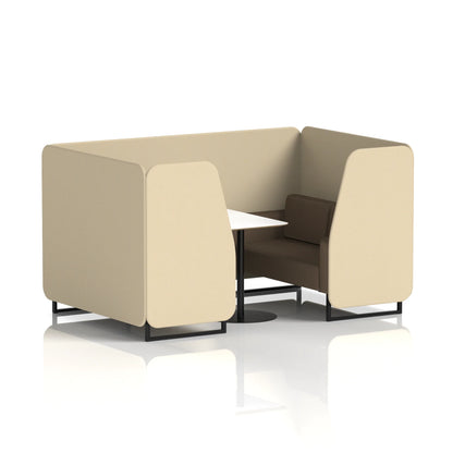 Brixworth Booth in Two Tone - 4 Seater with White Table