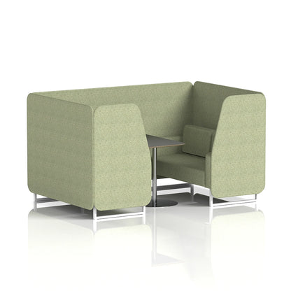 Brixworth Booth in Single Tone - 4 Seater with Black Table