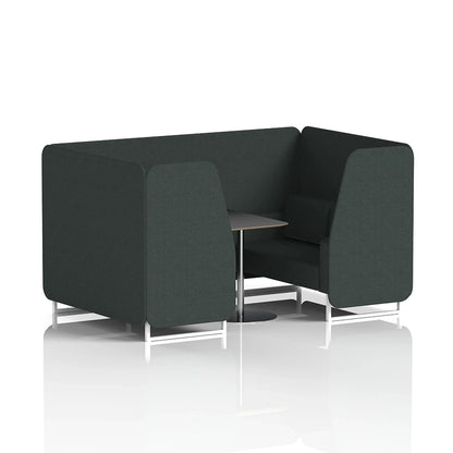 Brixworth Booth in Single Tone - 4 Seater with Black Table