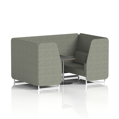 Brixworth Booth in Single Tone - 4 Seater with Black Table