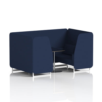 Brixworth Booth in Single Tone - 4 Seater with Black Table