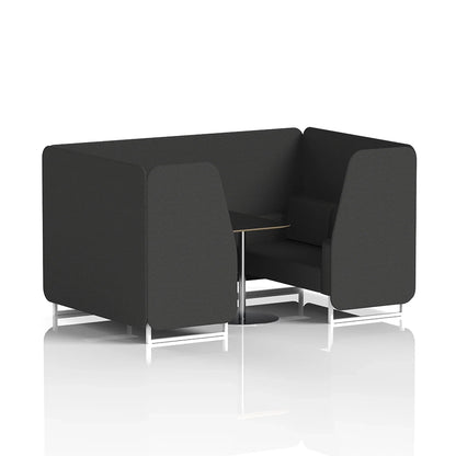 Brixworth Booth in Single Tone - 4 Seater with Black Table