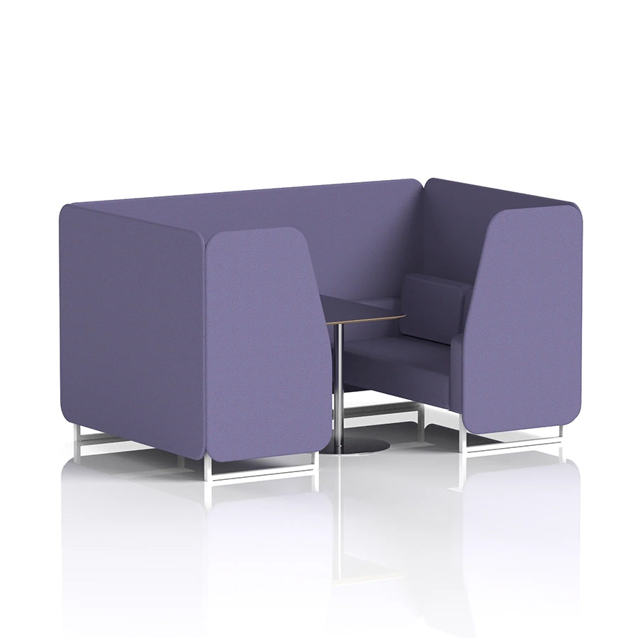 Brixworth Booth in Single Tone - 4 Seater with Black Table