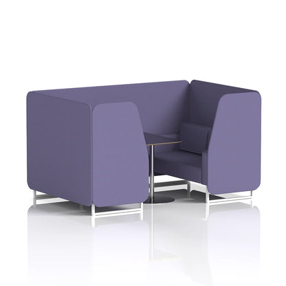 Brixworth Booth in Single Tone - 4 Seater with Black Table