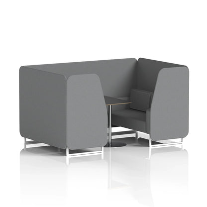 Brixworth Booth in Single Tone - 4 Seater with Black Table