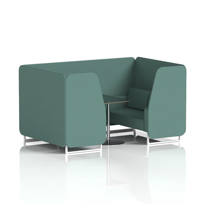 Brixworth Booth in Single Tone - 4 Seater with Black Table