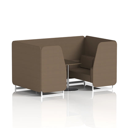 Brixworth Booth in Single Tone - 4 Seater with Black Table
