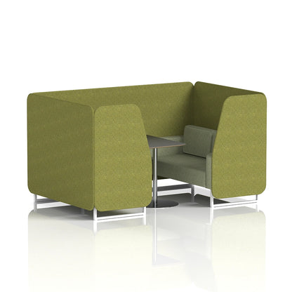 Brixworth Booth in Two Tone - 4 Seater with Black Table