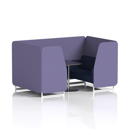 Brixworth Booth in Two Tone - 4 Seater with Black Table
