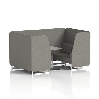 Brixworth Booth in Single Tone - 4 Seater with Grey Table