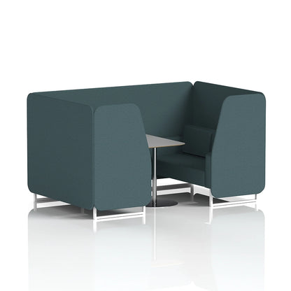Brixworth Booth in Single Tone - 4 Seater with Grey Table