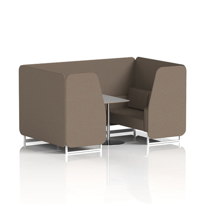 Brixworth Booth in Single Tone - 4 Seater with Grey Table