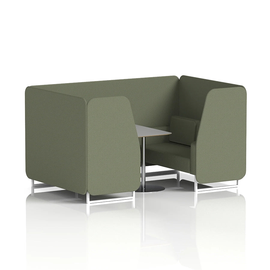 Brixworth Booth in Single Tone - 4 Seater with Grey Table