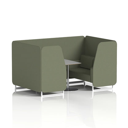 Brixworth Booth in Single Tone - 4 Seater with Grey Table