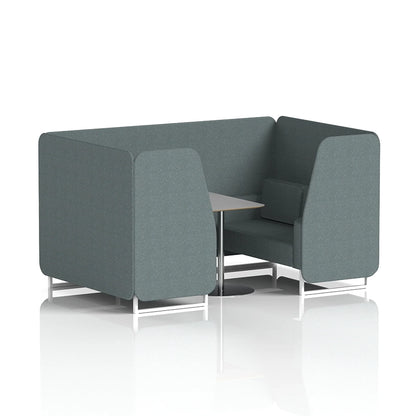 Brixworth Booth in Single Tone - 4 Seater with Grey Table