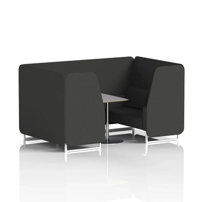 Brixworth Booth in Single Tone - 4 Seater with Grey Table