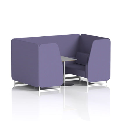 Brixworth Booth in Single Tone - 4 Seater with Grey Table