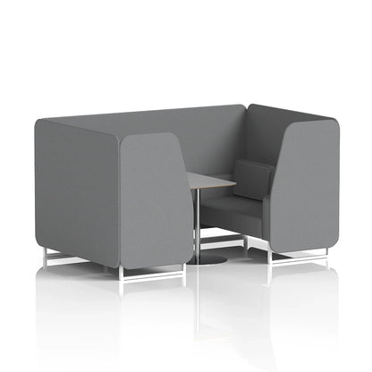Brixworth Booth in Single Tone - 4 Seater with Grey Table