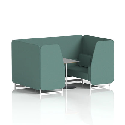 Brixworth Booth in Single Tone - 4 Seater with Grey Table