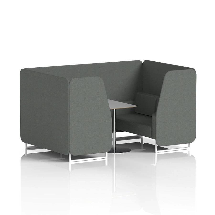 Brixworth Booth in Single Tone - 4 Seater with Grey Table