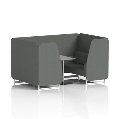 Brixworth Booth in Single Tone - 4 Seater with Grey Table