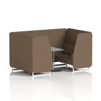 Brixworth Booth in Single Tone - 4 Seater with Grey Table
