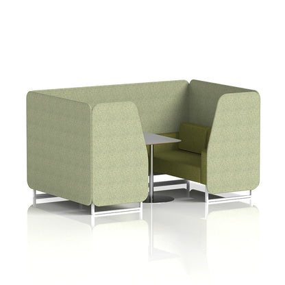Brixworth Booth in Two Tone - 4 Seater with Grey Table
