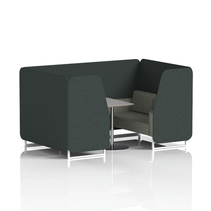 Brixworth Booth in Two Tone - 4 Seater with Grey Table