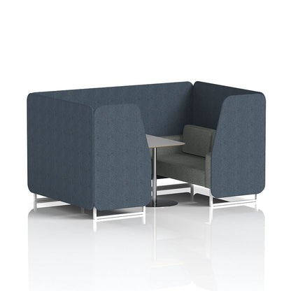 Brixworth Booth in Two Tone - 4 Seater with Grey Table