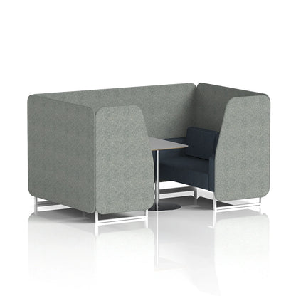 Brixworth Booth in Two Tone - 4 Seater with Grey Table