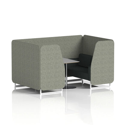 Brixworth Booth in Two Tone - 4 Seater with Grey Table