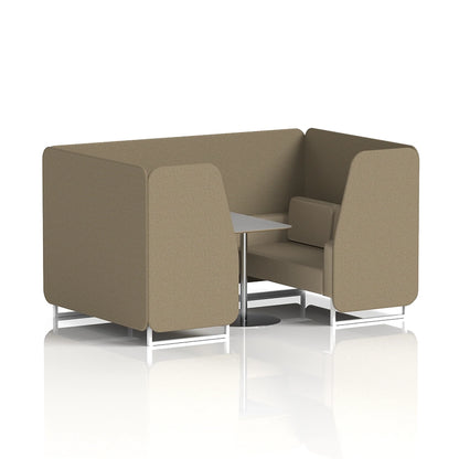 Brixworth Booth in Two Tone - 4 Seater with Grey Table