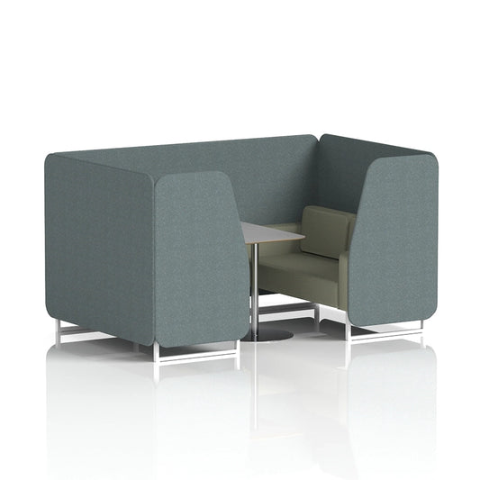 Brixworth Booth in Two Tone - 4 Seater with Grey Table