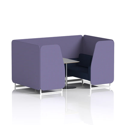 Brixworth Booth in Two Tone - 4 Seater with Grey Table