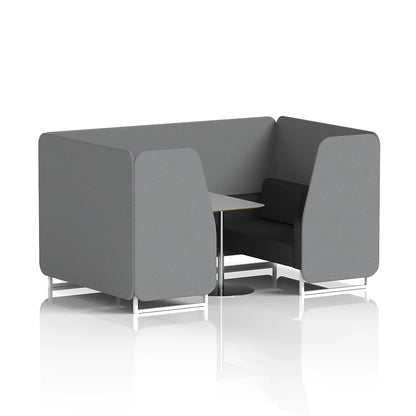 Brixworth Booth in Two Tone - 4 Seater with Grey Table