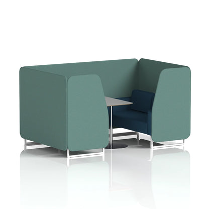 Brixworth Booth in Two Tone - 4 Seater with Grey Table
